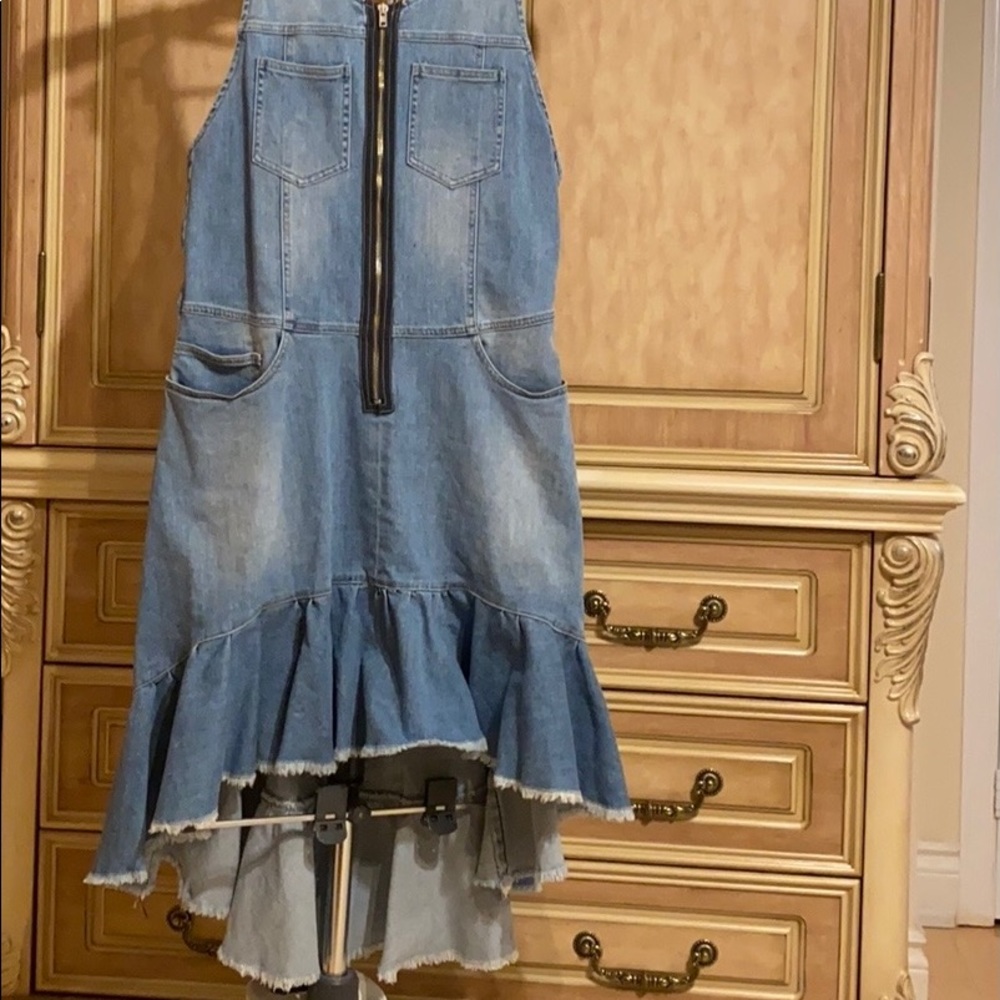 Overall denim jeans made in Italy